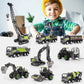 1:50 Construction Vehicle Toy Set – Bulldozer, Excavator, Crane &amp; Forklift Models