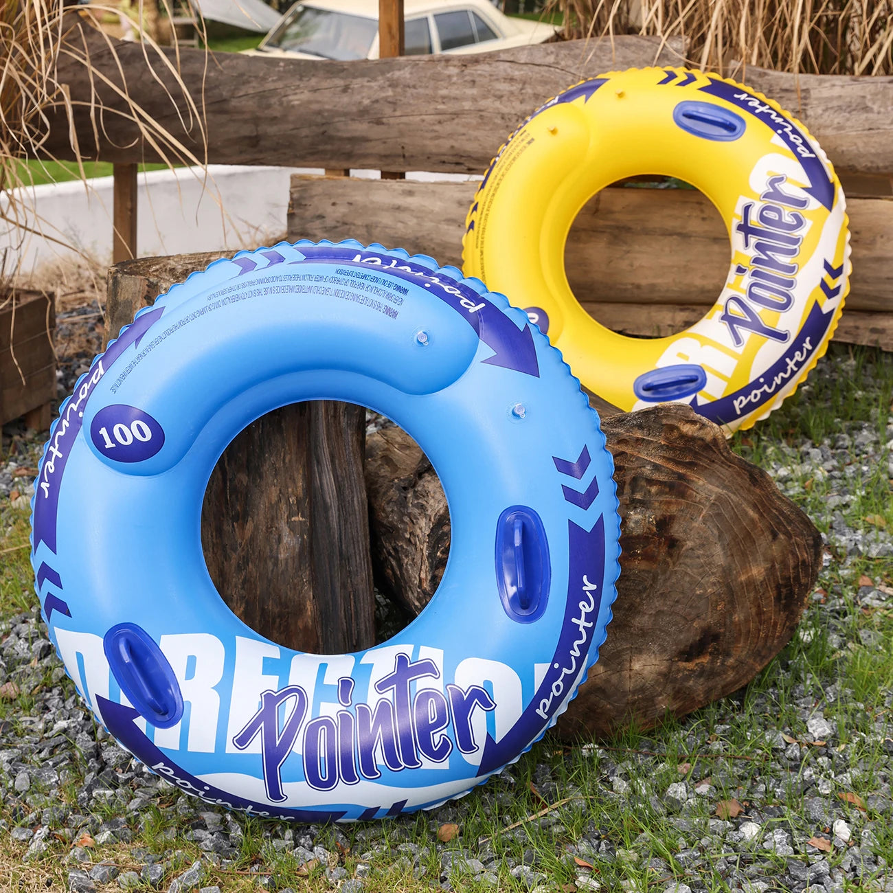 Double Balloon Inflatable Swim Ring Pool Floaties & Inner Tube for Adults