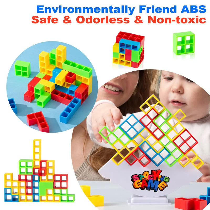 Balance Stacking Board Games Buliding Blocks Adults Kids Tower Block Bricks Toys For Boys Girls Puzzle Toy Family Parties Games Fun Gift for Kids & Family