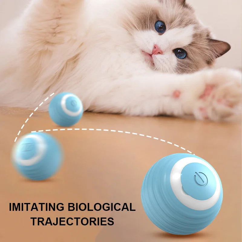 Cat Interactive Ball Smart Cat Toys for Pet Indoor Automatic Rolling Ball Electronic Interactive Cat Toy Cat Game Accessories - Zecs shopping