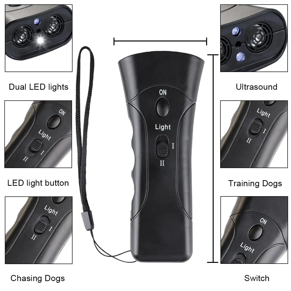 Pet Dog Repeller Anti Barking Stop Bark Training Device Trainer LED Ultrasonic Anti Barking Ultrasonic Without Battery - Zecs shopping