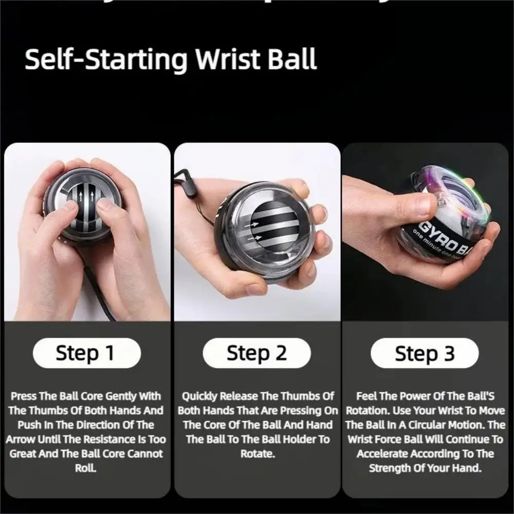 Powerball Forearm Exerciser Muscle Fitness Equipment Gyroscope Power Ball Gyro Wrist Booster Trainer Hand Exercise