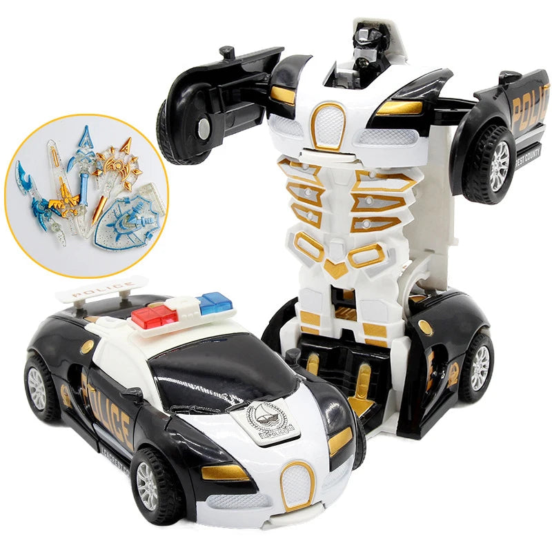 Transforming -in- Car Toy Automatic Robot & Diecast Vehicle for Kids
