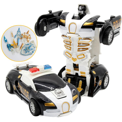 Transforming Robot Car Toy – Automatic 2-in-1 Diecast Vehicle for Kids