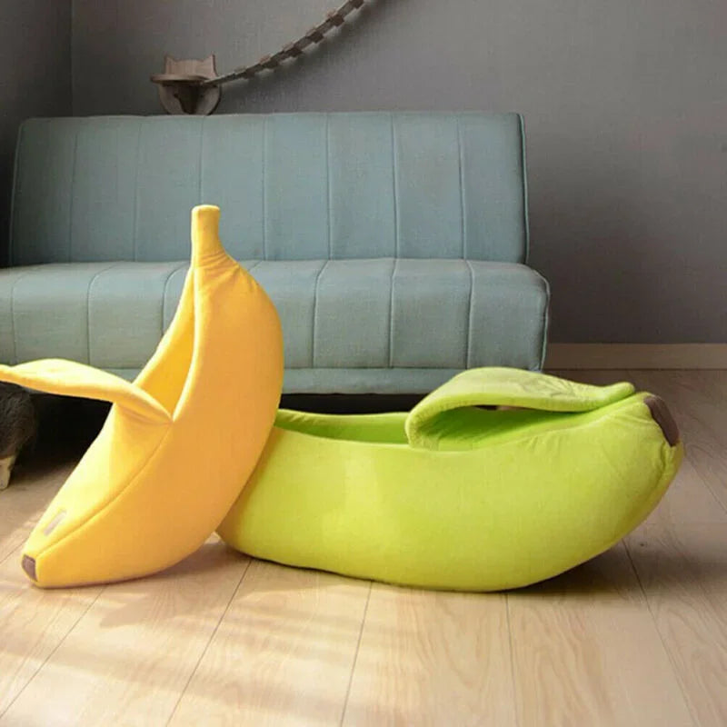Banana Cat Bed House Funny Cute Cozy Cat Mat Beds Warm Durable Portable Pet Basket Kennel Dog Cushion Cat Supplies Multicolor - Zecs shopping
