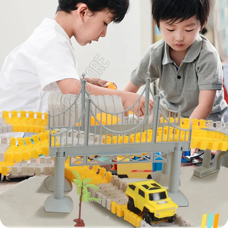 DIY Magic Race Track Flexible Brain-Boosting Car Set