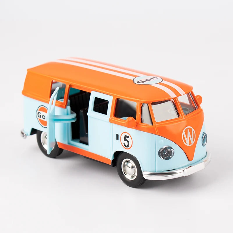 Bus Transporter Van Gulf Blue Alloy Diecast Premium & Affordable