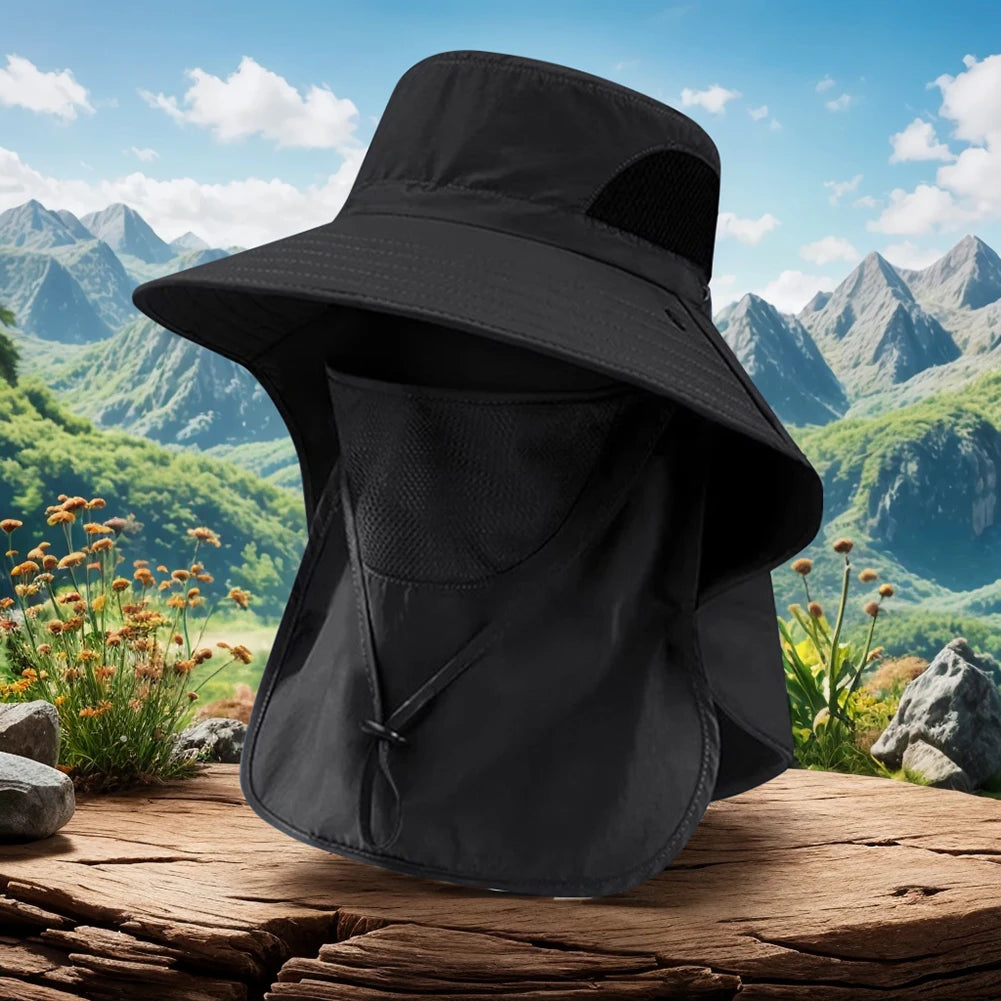 Set Summer Sun Hats Neck Flap Fisherman Hat UV Protection Outdoor Hunting Fishing Cap For Hiking Camping Visor Bucket Hat