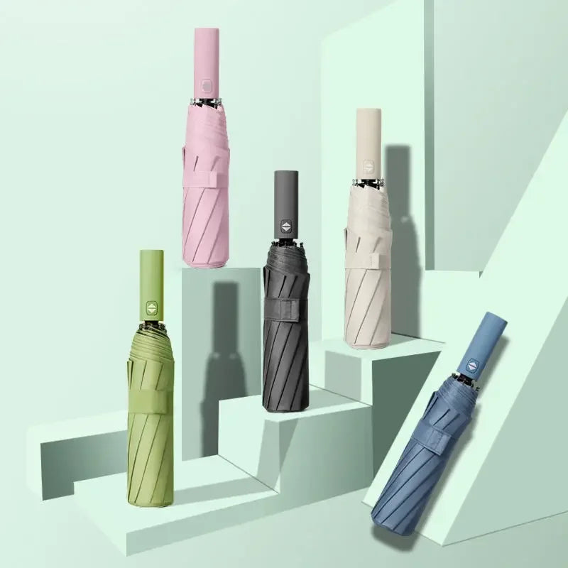 Bone Morandi Fully Automatic Umbrella Black Glue Sunscreen Sun Umbrella Plus Sun Umbrella Wholesale