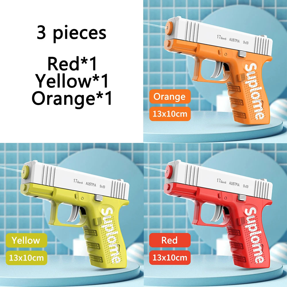 Summer Mini Water Gun Non Electric Pistol High-pressure Full Automatic Shooting Water Beach Toy Gun For Children Boy Girl Adults - Zecs shopping