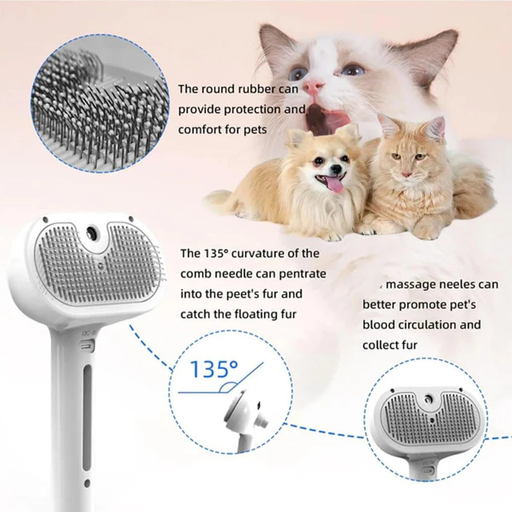 Steam Spray Dog Grooming Brush Unique Steam Brush Premium & Affordable