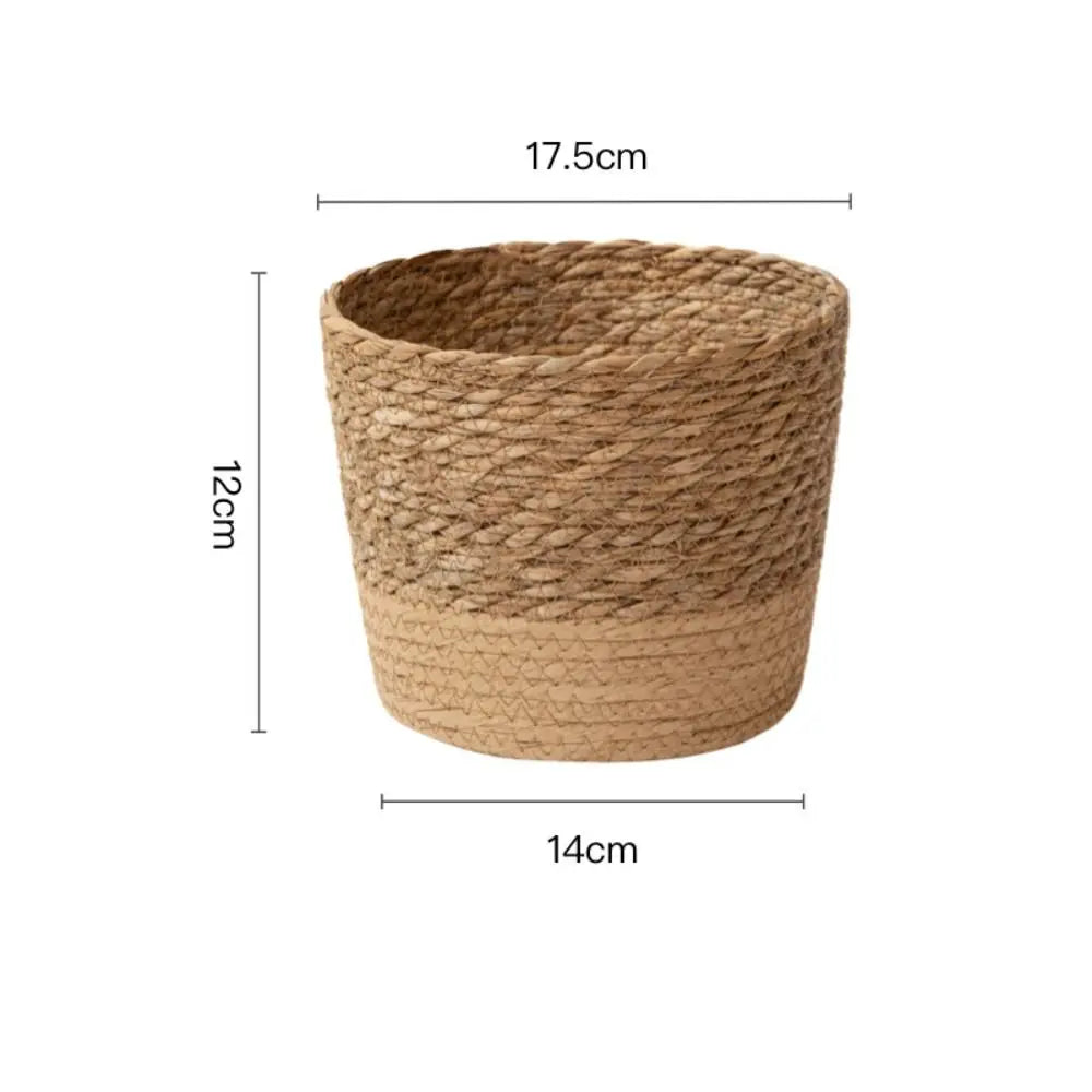 Fashion Rattan Woven Flower Pot Creative Flower Planters With Removable Legs Durable Hand Wove Plant Stand - Zecs shopping