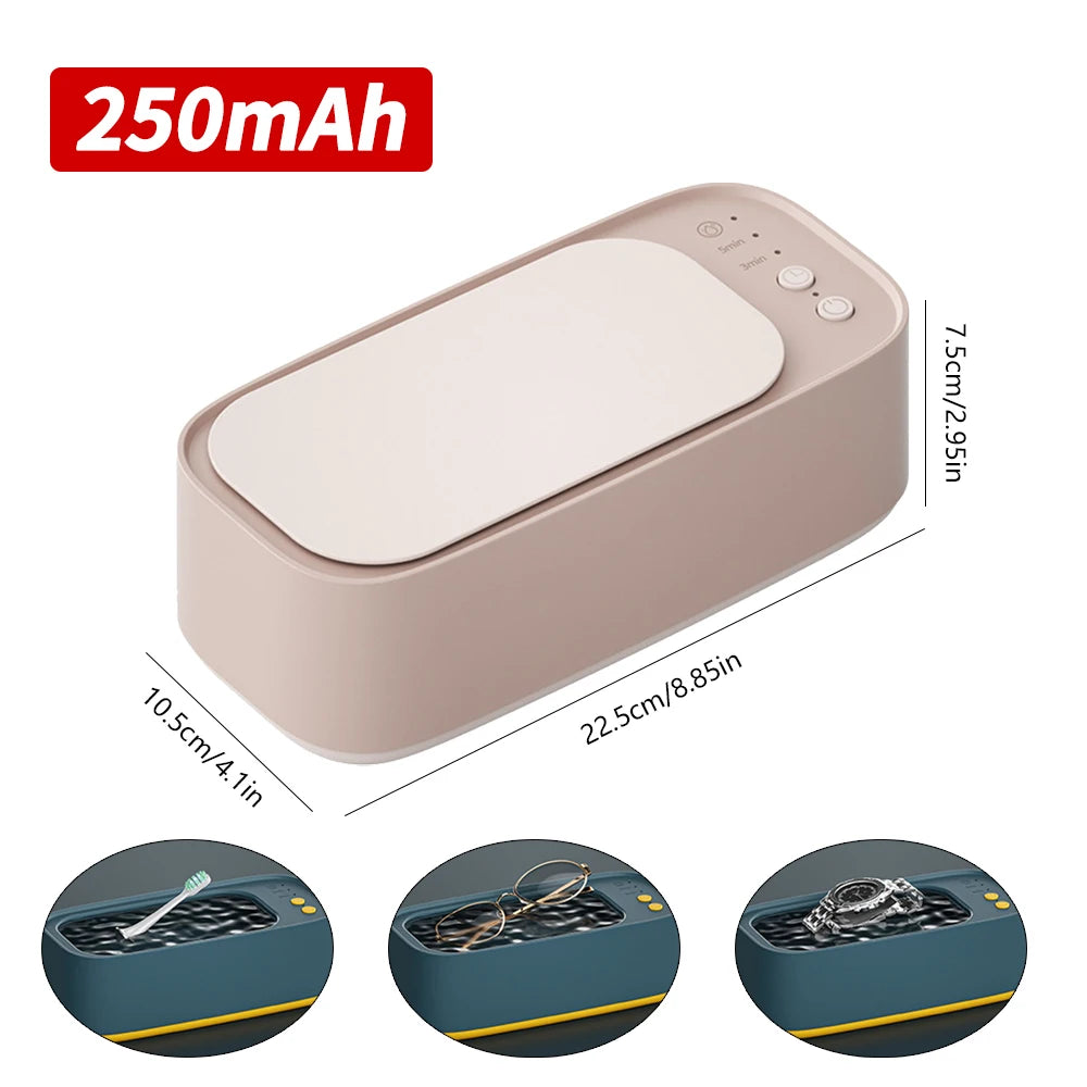 Ultrasonic High-frequency Vibration Cleaners Gear Degree Cleaning Machine Timing for JewelryPacifierMakeup ToolEyeglass