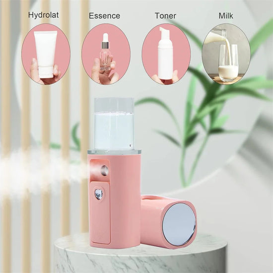 Mini Nano Facial Steamer – Portable Hydrating Mist Sprayer for Glowing Skin