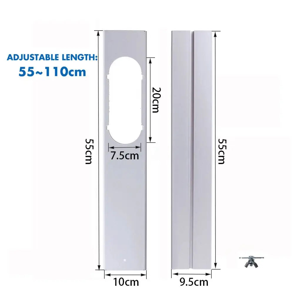 Newest Portable Window Kit Slide Plate Adjustable Adaptor Wind Shield Exhaust Hose Tube Connector Air Conditioner Accessories