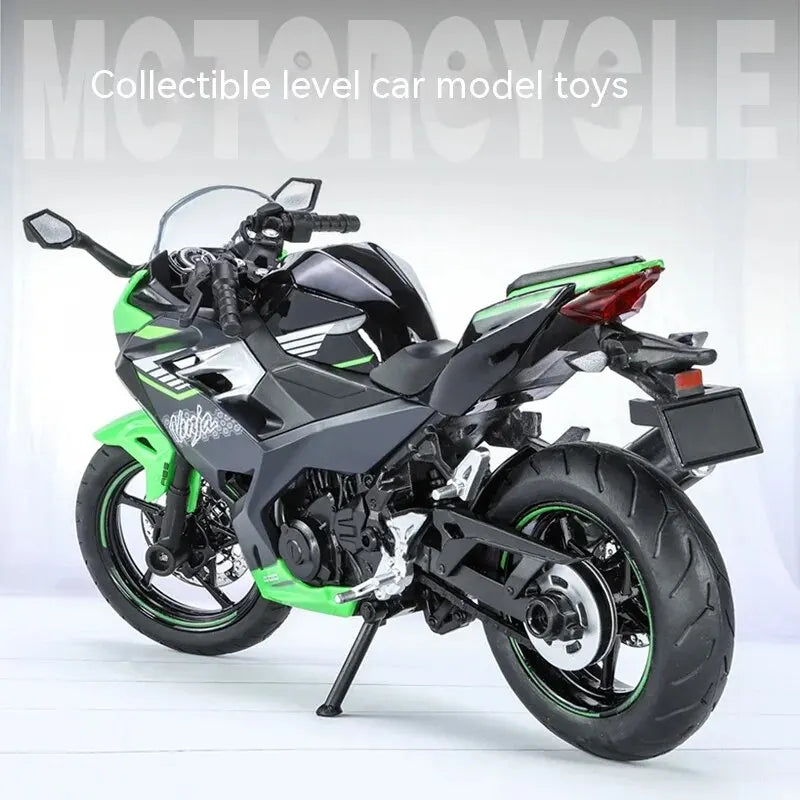 Kawasaki Motorcycle Die-Cast Model - Sound & Light Effects - Authentic Details - Fun For Kids & Motorcycle Lovers