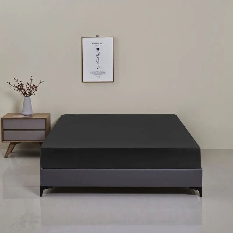 Safe Waterproof Mattress Protector, Soft Comfortable Breathable Solid Color Bedding Mattress Cover Fitted, Machine Washable - Zecs shopping