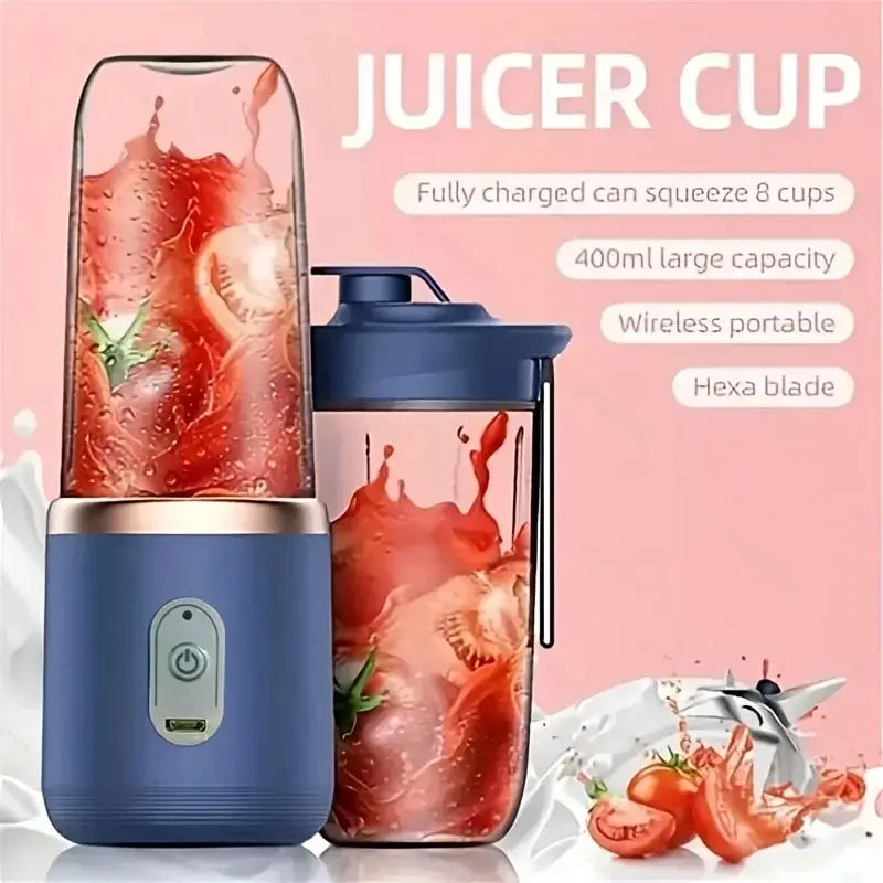Portable Blender Bottle Electric Blades Multifunction Juice Blender Fresh Juice Smoothie Blender Ice CrushCup Food Processor