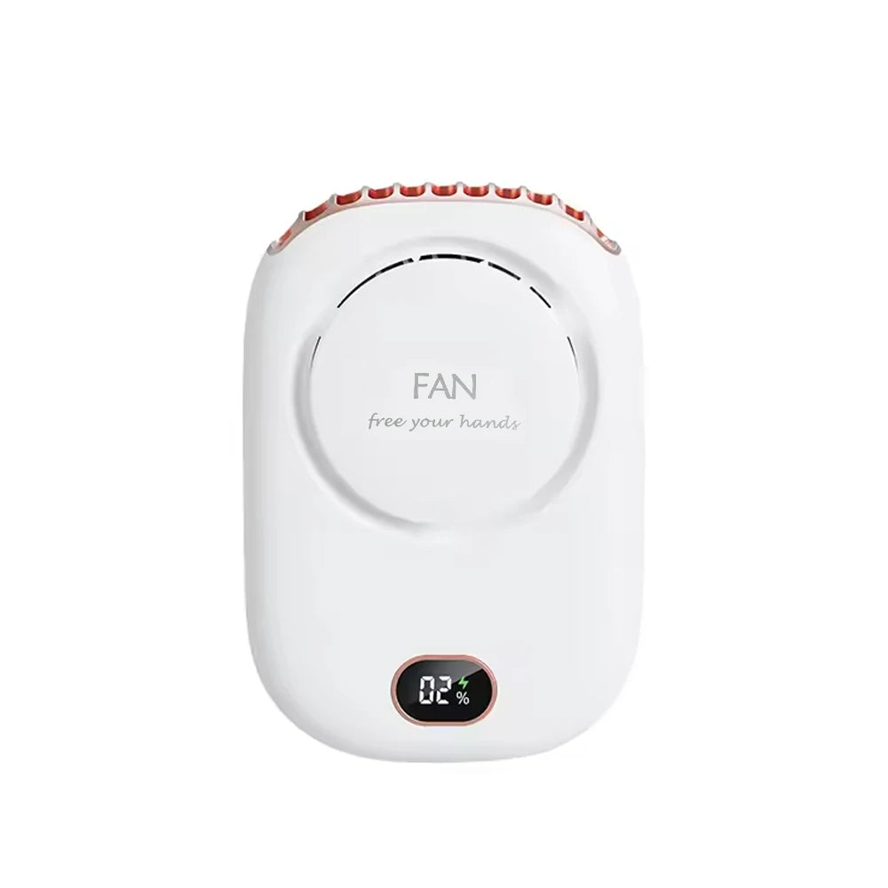 Portable Waist Fan Mini Waist Clip Fan Bladeless Portable Neck Fan USB Rechargeable Wireless Hanging Neck Fan for Outdoor Travel