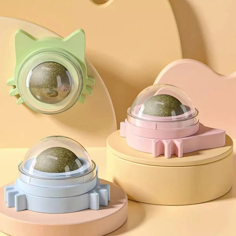 1PCS Catnip Lollipop Cat Treat Wall Design Dental Care Fresh Breath Cat Snacks Energy Ball Stomach Protection Pet Supplies - Zecs shopping