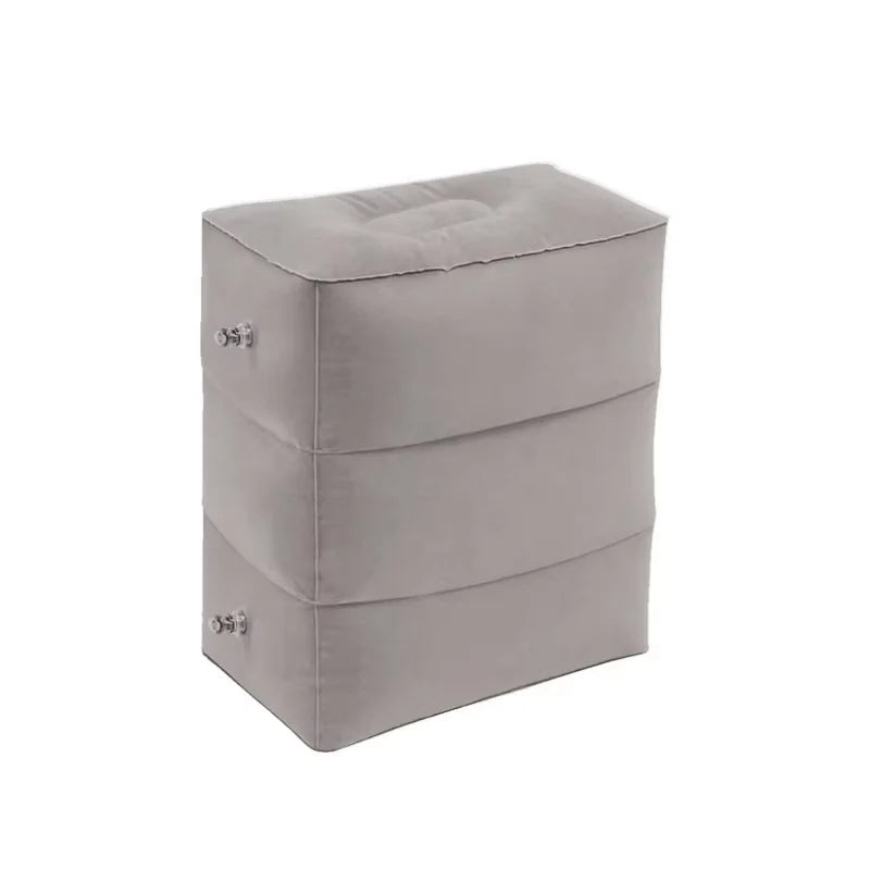 A portable inflatable outdoor travel footstool with three-layer leg cushions for multi-purpose use - Zecs shopping