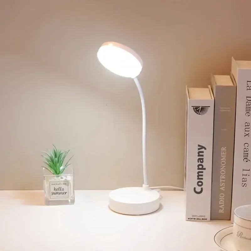 pc LED Desk Lamp With USB Charging Port Dimming Levels Touch Control White