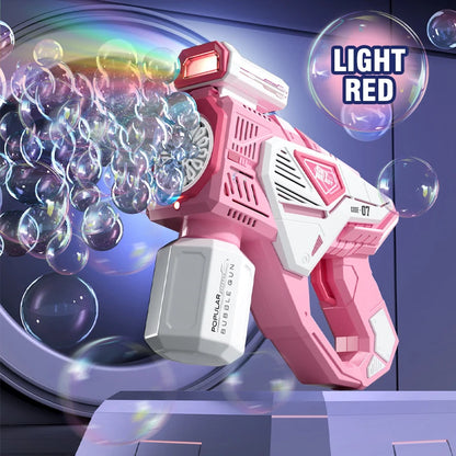 Astronaut Bubble Gun Machine – Electric Automatic Soap Bubble Blaster with Lights