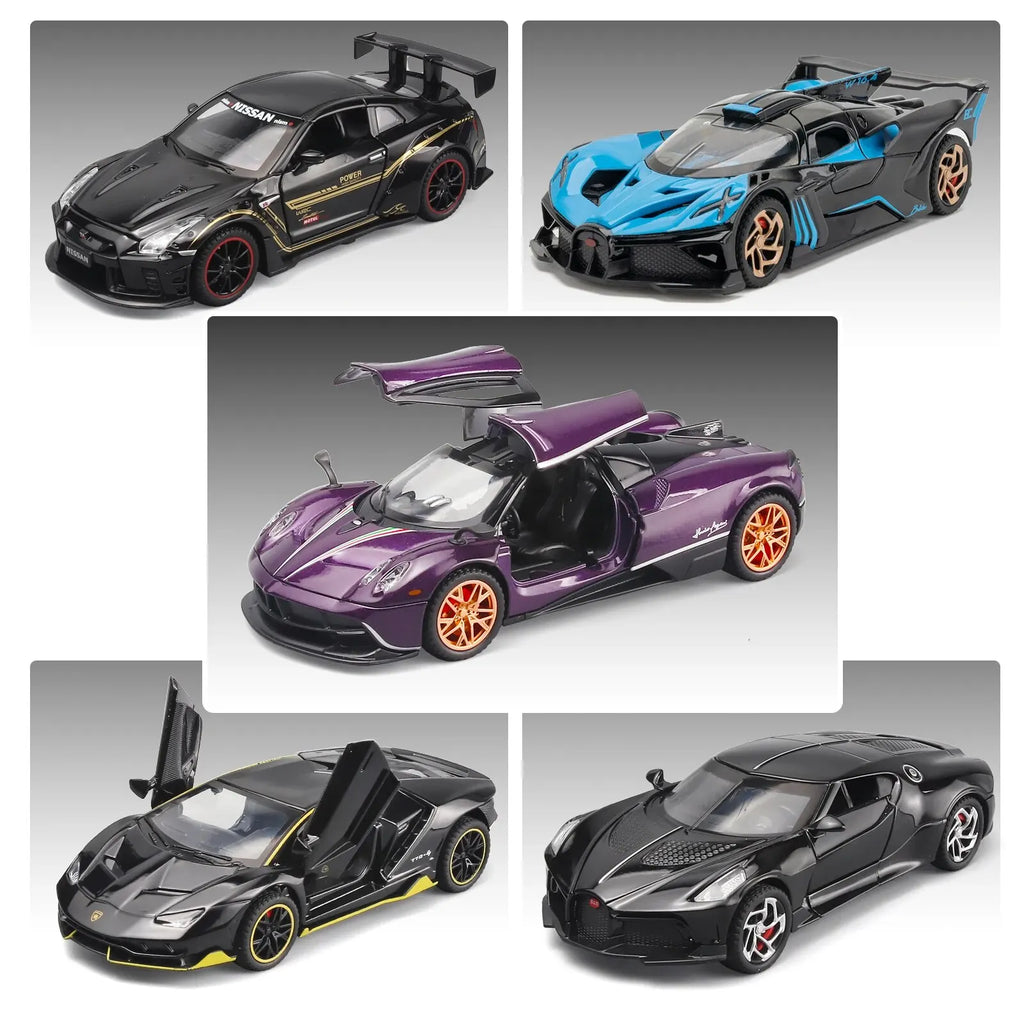 Toy Cars Lambo Pagani Huayra Metal Model Car With Light And Sound Pull Back Toy Car For Boys Age Year Old