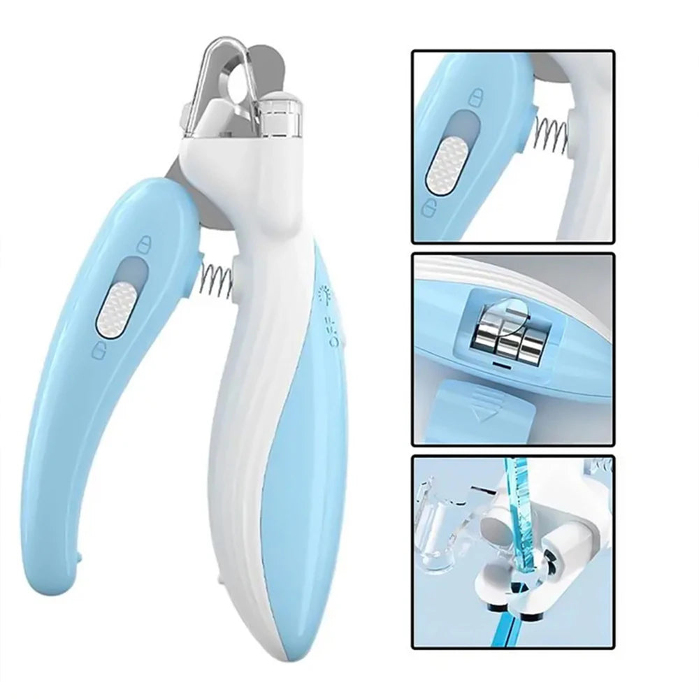 Pet Nail Clippers Cat Dog Nail Trimmer Labor Saving Nail Clipper With Led Light Electric Nail Grinder Dog Grooming Supplies - Zecs shopping