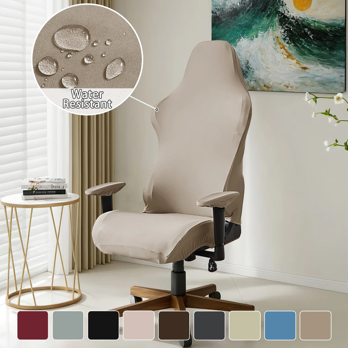 4pcs/set Elastic milk silk water and electricity resistant competitive chair cover, internet cafe gaming hall chair cover - Zecs shopping