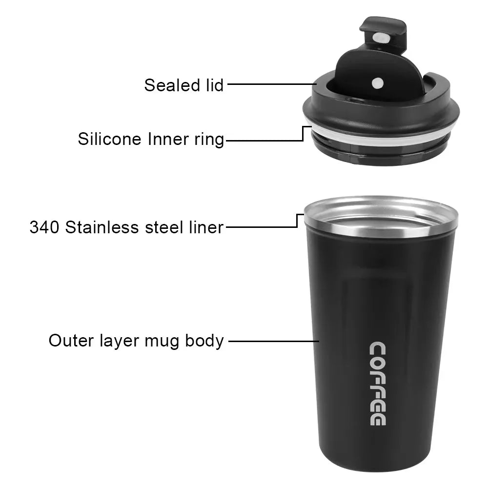 ML Leakproof Travel Thermo Cup for Tea Water Coffee Cup Double-layer Insulation Cold And Hot Thermo Cafe Thermos Mug