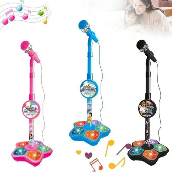 Kids Karaoke Microphone Stand – Portable Electronic Singing Machine Toy for Children