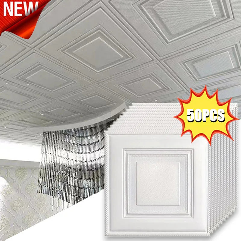 cmcm Waterproof Wall Stickers D Sheet Paper Ceiling Wallpaper Sticker Peel and Stick Wallpaper Safe Collision Prevention