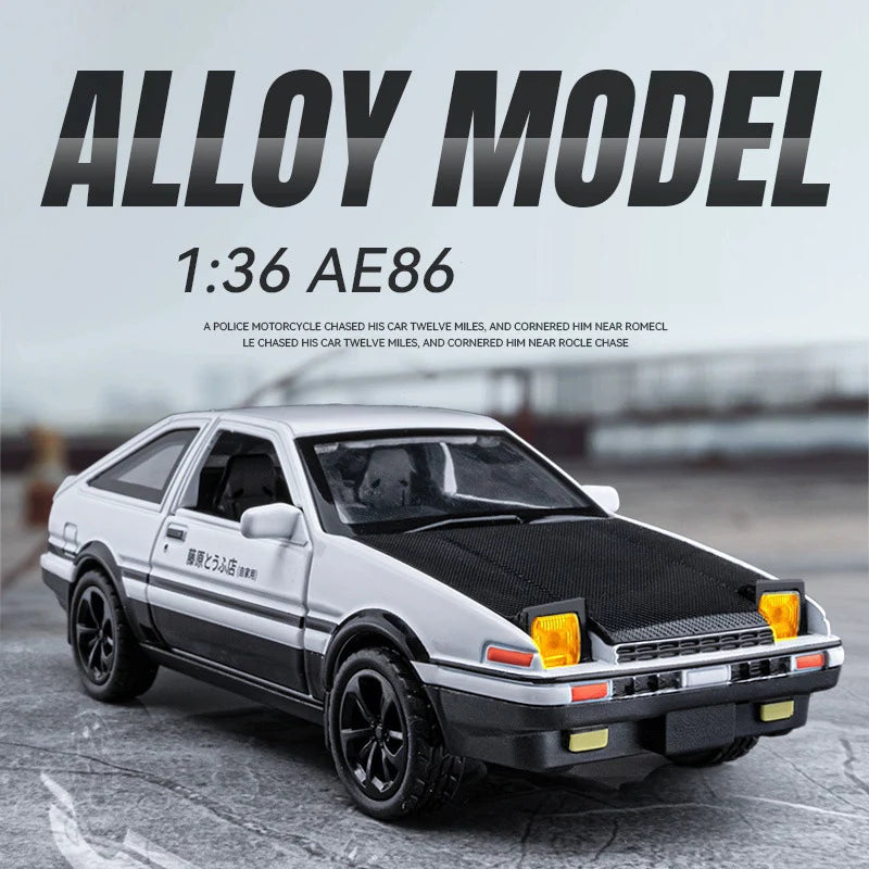 Initial D AE Alloy Car Pull-Back Diecast Model Toy for Kids & Collectors