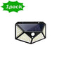 1~12PCS 100 LED Solar Wall Lamp 4 Sides Luminous With Motion Sensor Outdoor Garden Courtyard Waterproof Wall Light - Zecs shopping