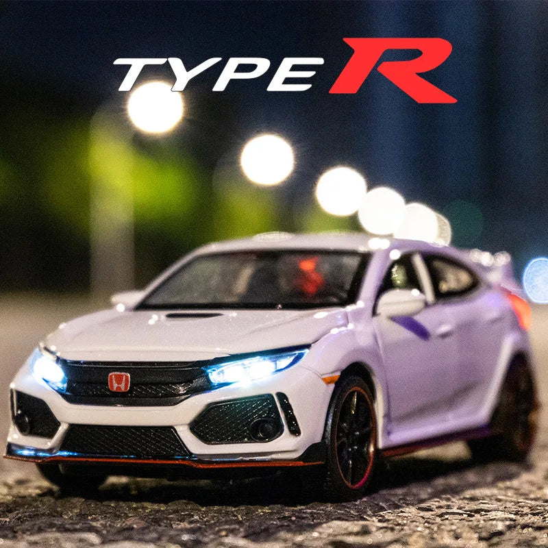 Honda CIVIC TYPE-R Alloy Car Diecast Toy with Sound & Lights for Kids & Collectors