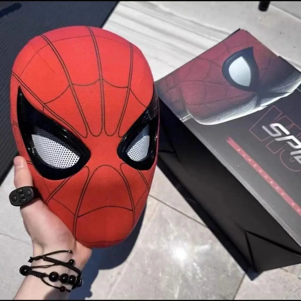 Spiderman Mask Eyes Movable Remote Control Peter Parker Spiderman Toys Children  Halloween Cosplay Costume Mask Christmas Gifts 🎁✨ – Fun Gift for Kids & Family