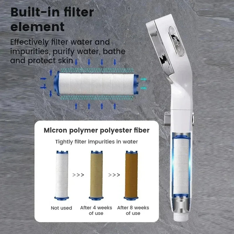 Shower booster showerhead strong pressure shower head bathroom water heater shower head rain shower bully home shower set