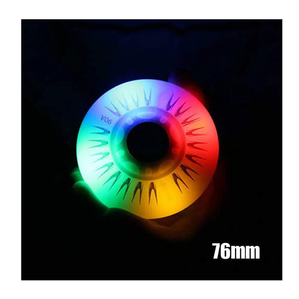 PCS Flash Inline Skate Wheels A LED Lighting Skating Wheel Flash Wheels Sliding Roller Skating Shoes mm mm mm mm
