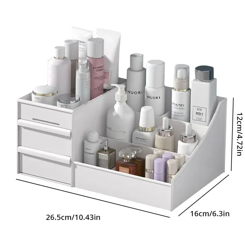 pc White New Drawer Makeup Storage Box Dormitory Finishing Plastic Shelf Cosmetics Skin Care Dressing Table Desktop