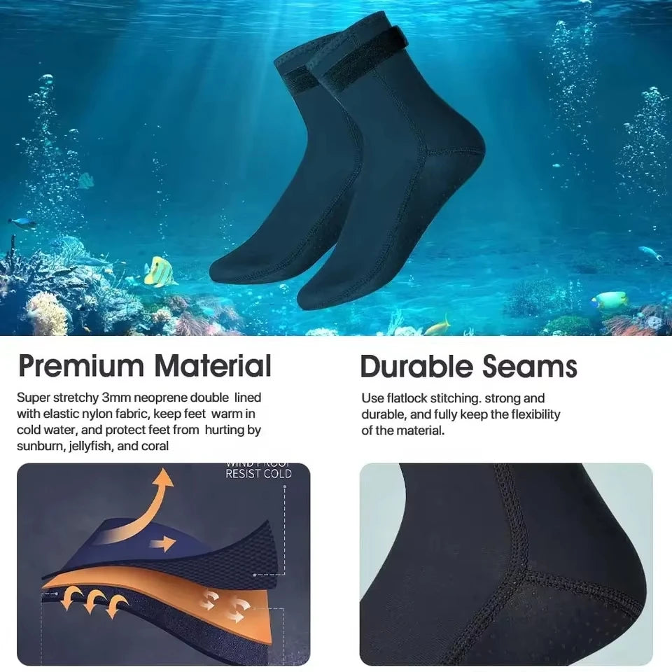 mm Neoprene Water Socks Sand Proof Beach Volleyball Socks Water Shoes Diving Boots Outdoor Water Sports