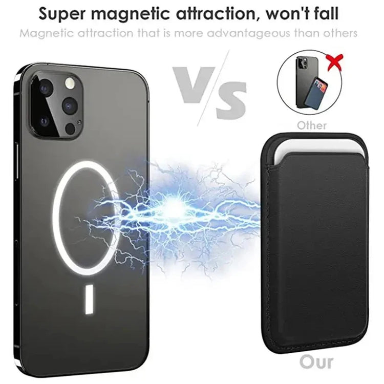 Leather Wallet Case For iPhone 15 Pro Max Magsafe Wallet Leather Compatible For iPhone 14 13 12 Card Holder with MagSafe Magnet - Zecs shopping