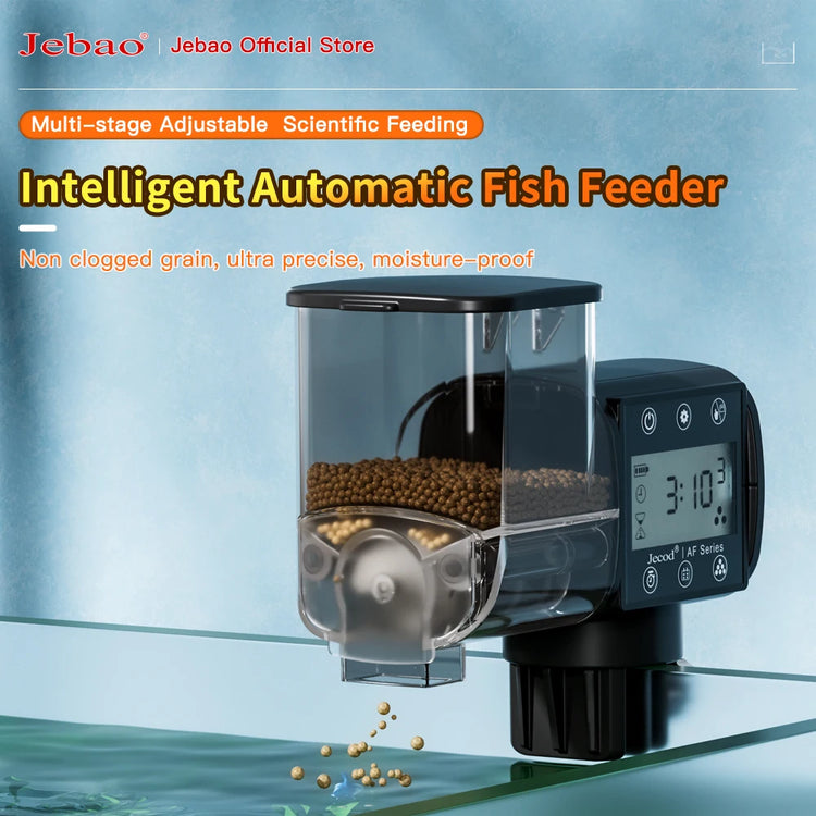 Jebao Jecod New Aquarium Fish Tank Feeder Intelligent Automatic Feeder Digital Timing Wifi Wireless Remote Control Fish Feeding - Zecs shopping