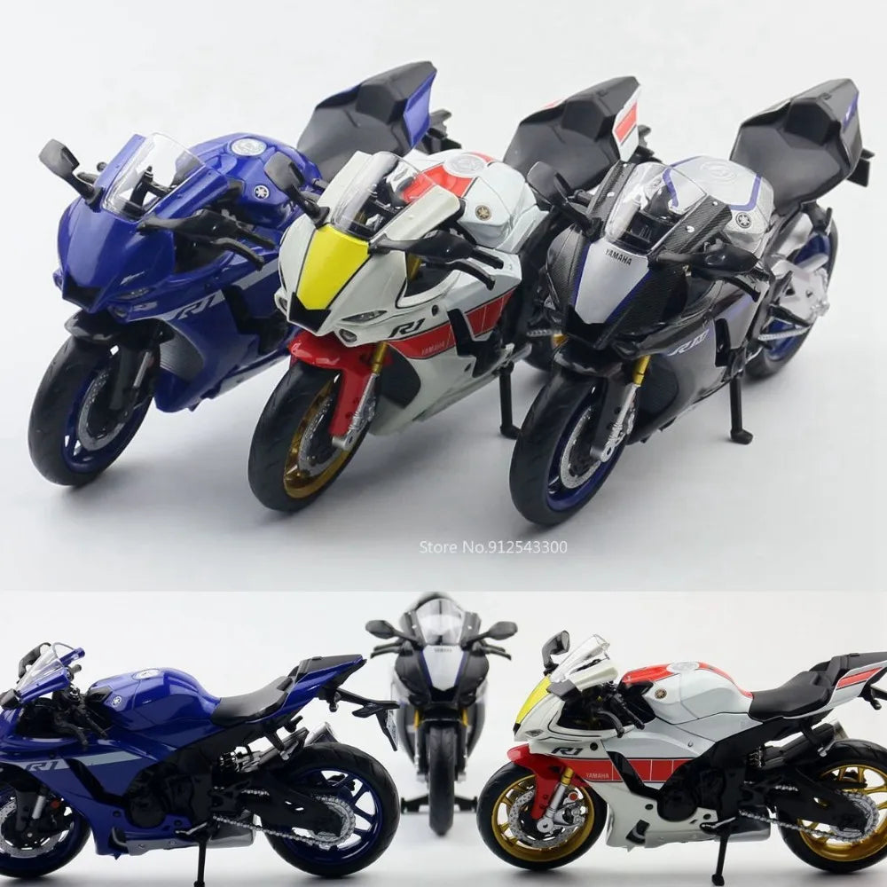 Yamaha YZF-RM Alloy Motorcycle Diecast Model Toy for Kids & Collectors