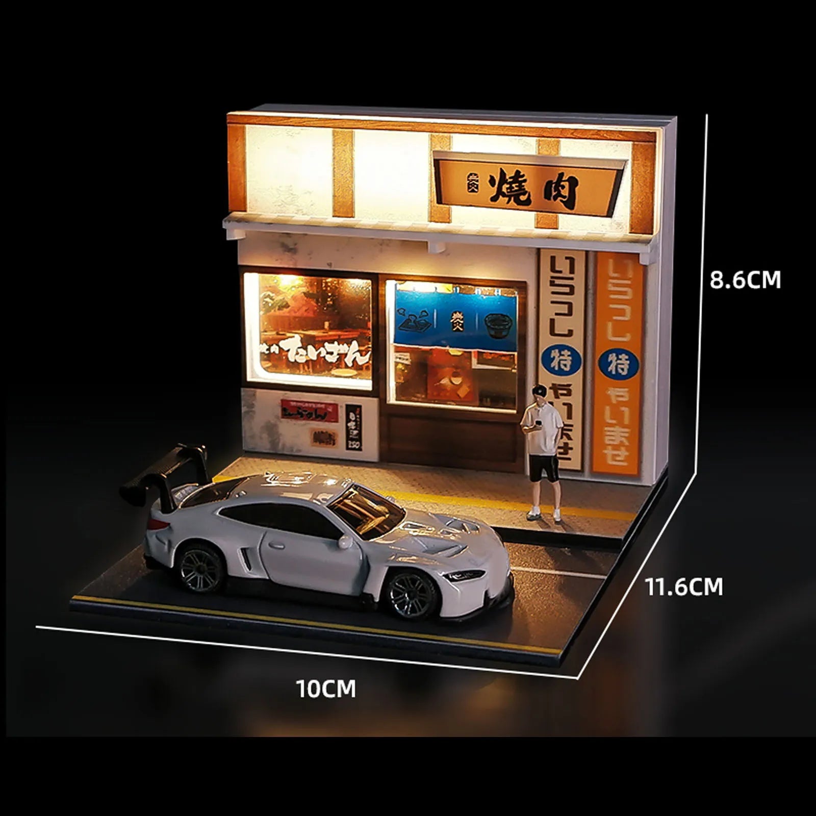 City Street Diorama LED Parking Lot & Building Display Model