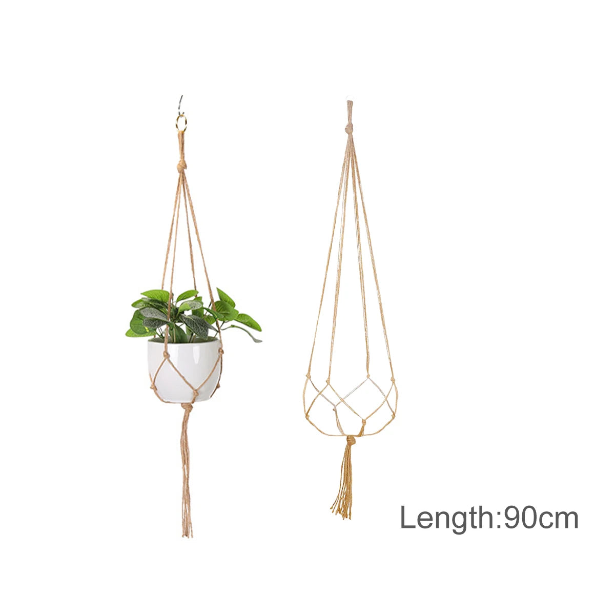 Hanging Plant Handmade Macrame Plant Hanger Flower Pot Planter Hanger Wall Decor Courtyard Garden Hanging Planter Hanging Basket - Zecs shopping