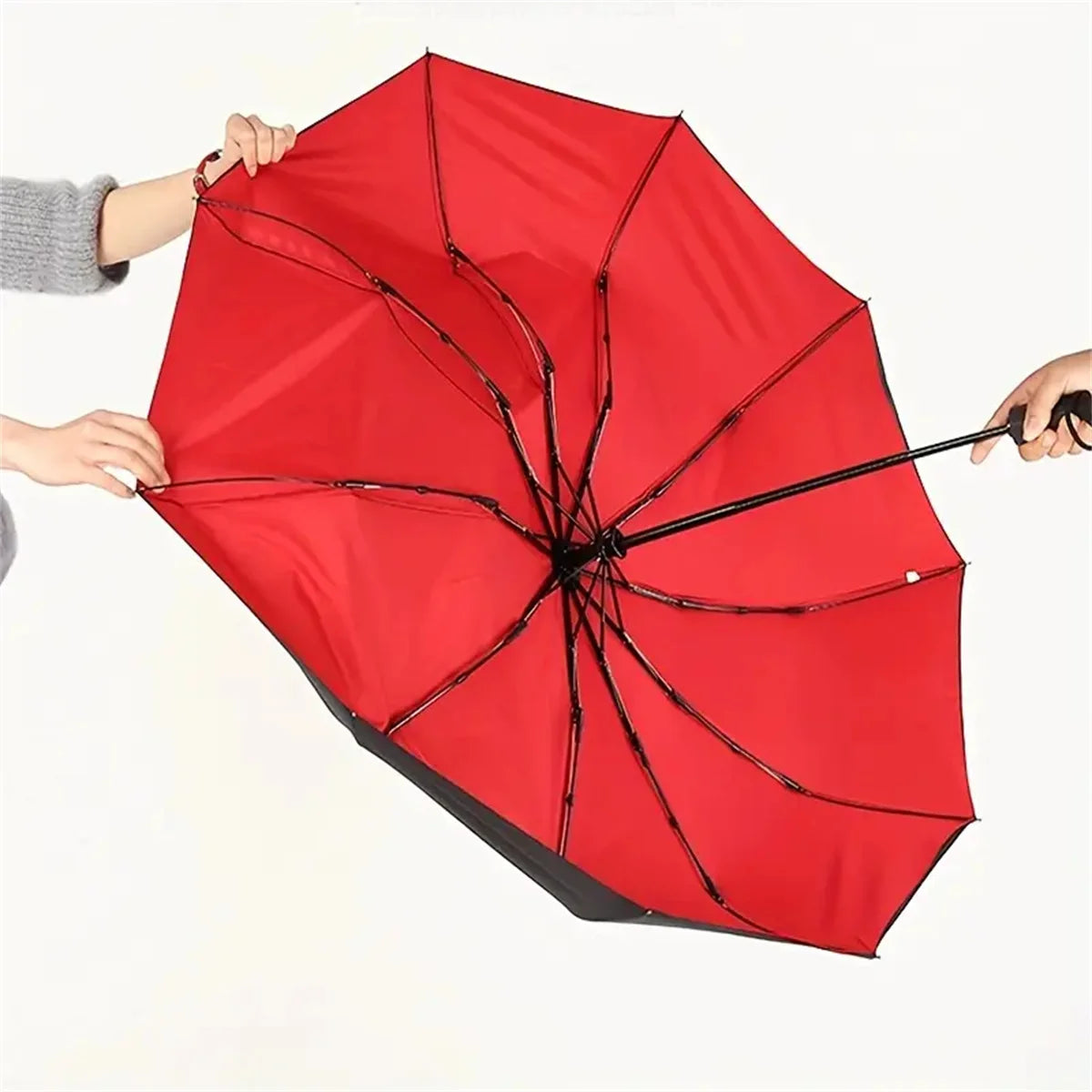 Piece Automatic Folding Umbrella Large Double-Layer Portable Umbrella and Parasol Essential Travel Supplies for Outdoor Use Perfect Valentines Day Gift