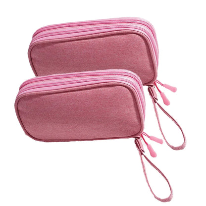 Portable Digital Accessories Organizer Bag – Double Layer Travel Storage Case for USB Cables, Earphones & Power Bank