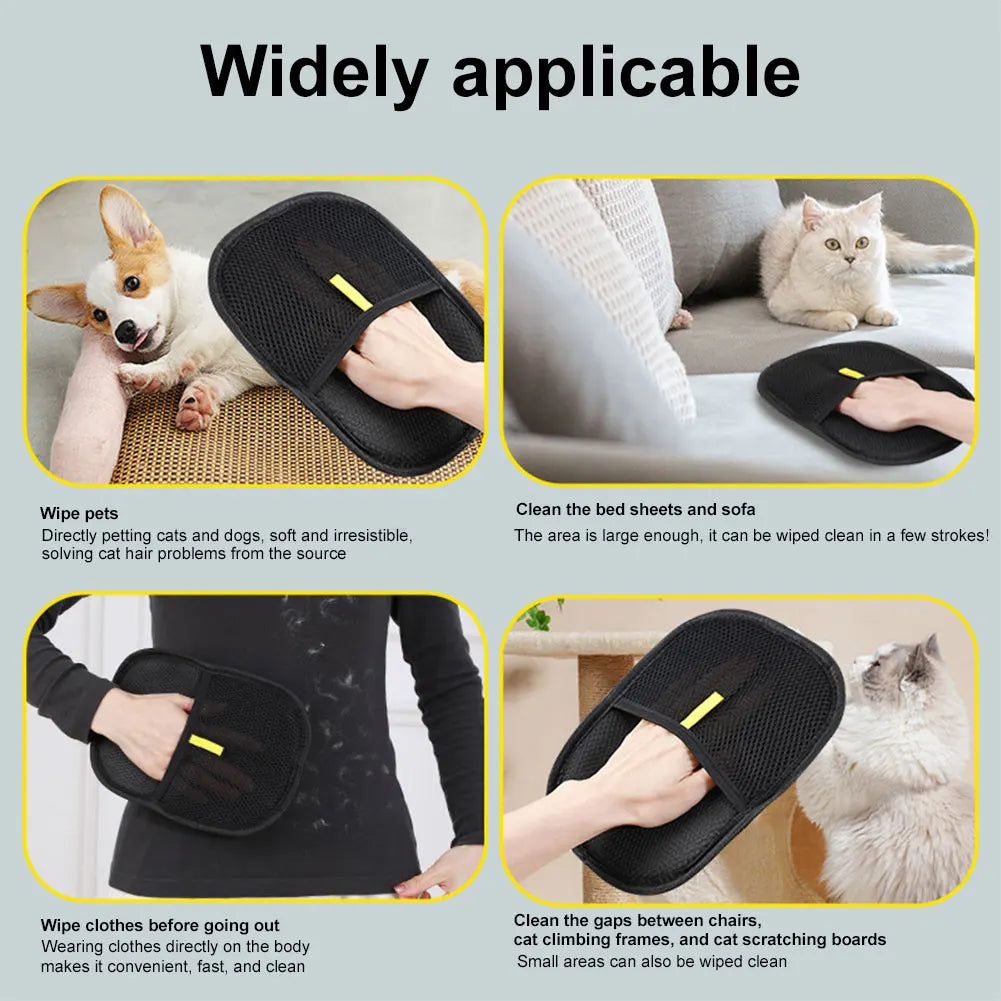1/2/3/4/5pcs Pet Hair Remover Mitt Pet Hair Remover Gloves Deshedding Brush Glove for Dog Cat Rabbit with Long/Short/Curly Hair - Zecs shopping