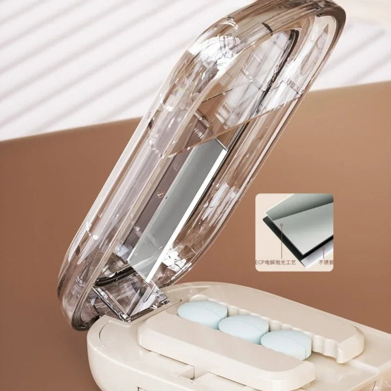 Adjustable Pill Cutter & Storage Box Portable Medicine Organizer & Crusher
